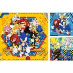 Sonic the Hedgehog – 3 x 49 Pieces – finished puzzle image